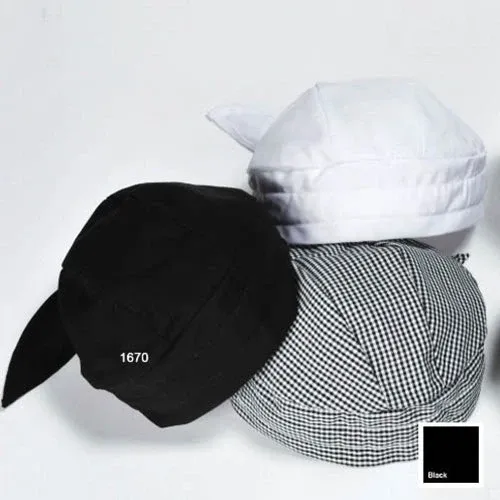Premium Uniforms Chef Bandana Hat, Black