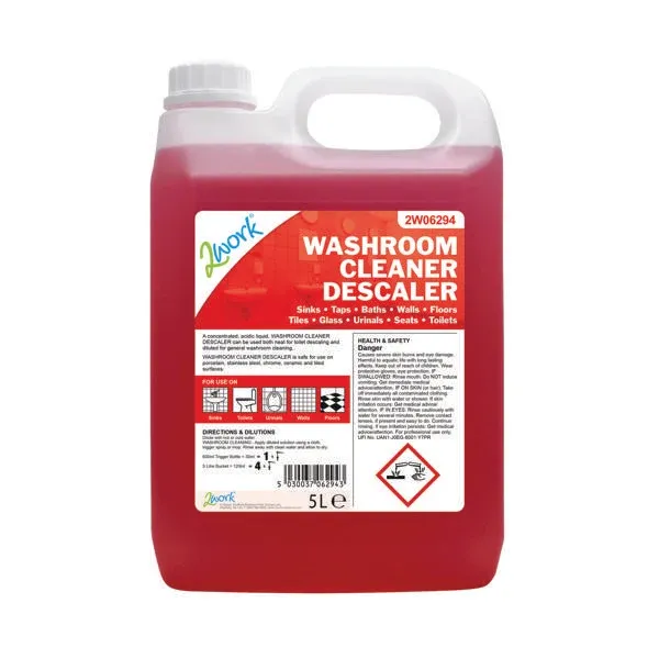 2Work Washroom Cleaner and Descaler 5 Litre 2W06294