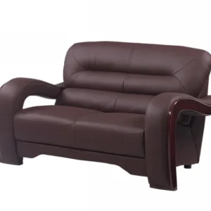 36" Glamorous Brown Leather Loveseat By Homeroots | Loveseats | Modishstore