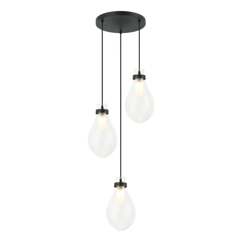 Seranna 3-Light Pendant | Matte Black