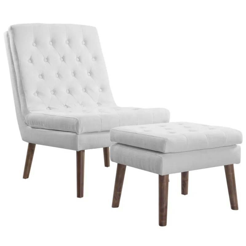 Modway Modify Upholstered Lounge Chair and Ottoman - EEI-2988 | Lounge Chairs | Modishstore - 1