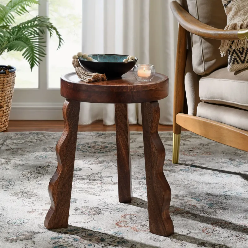 Sorrel Carved Wood Stool by Modway | Stools | Modishstore - 1