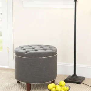 Safavieh Amelia Tufted Storage Ottoman | Ottomans | Modishstore - 1