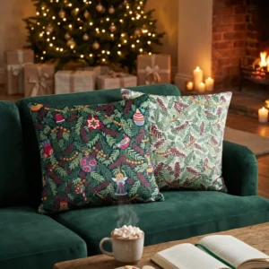 Xmas Charms Velvet Decorative Cushion, The Napking home textile